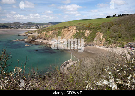 Littoral et port de village de pêcheurs de Polkerris, Polkerris, près de St Austell, Cornwall, Angleterre, Royaume-Uni, Europe Banque D'Images