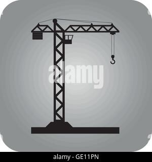 Grue à tour bâtiment icône - vecteur. Illustration de Vecteur