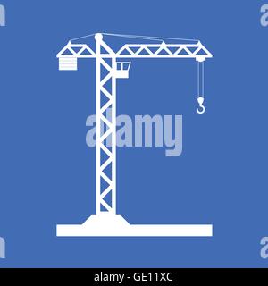 Grue à tour bâtiment icône - vecteur. Illustration de Vecteur