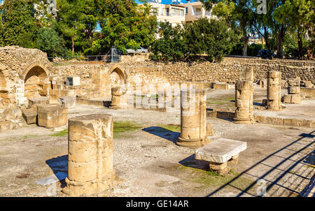 Ruines de la basilique byzantine à Paphos - Chypre Banque D'Images