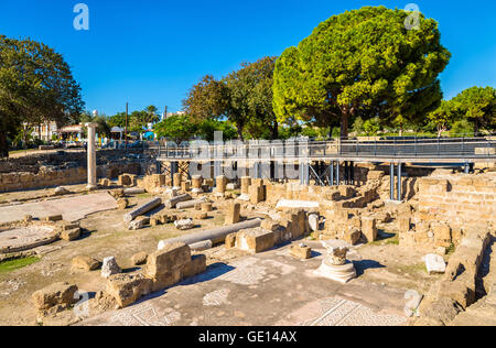 Ruines de la basilique byzantine à Paphos - Chypre Banque D'Images