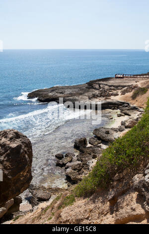 Al Mughsayl - destinations touristiques populaires dans la région de Dhofar, Oman. Banque D'Images