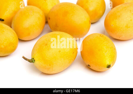 Mayongchid, Maprang ,Marian Plum Plum ,Mangue et fruits exotiques thaïlandaises. Banque D'Images
