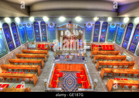 Intérieur d'une synagogue - HDR Banque D'Images