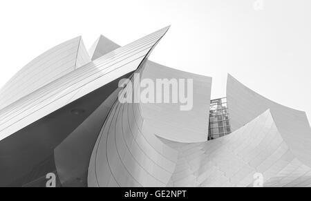 Walt Disney Concert Hall conçu par l'architecte Frank Gehry. Banque D'Images