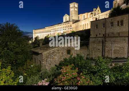 Assise (Ombrie) Basilica di San Francesco Banque D'Images