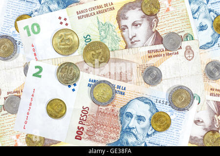 L'argent de l'Argentine, peso billets et pices Photo Stock - Alamy