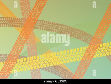 Les traces de pneus grunge sale style vintage background vector pour poster Illustration de Vecteur