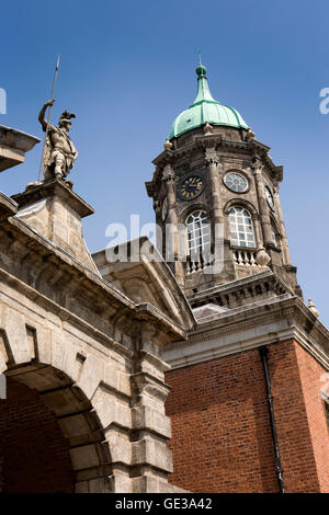 L'Irlande, Dublin, Dublin Castle, Cour supérieure, 1750 Porte de courage et 1761 Bedford Tower, détail Banque D'Images