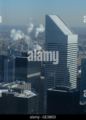 Gratte-ciel de New York en hiver Banque D'Images