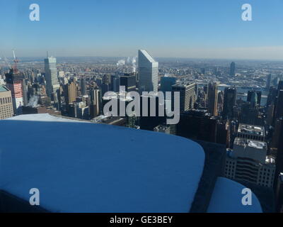 Gratte-ciel de New York en hiver Banque D'Images