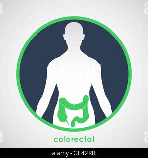 Logo vector colorectal Illustration de Vecteur