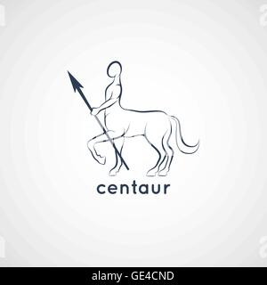 Logo vector centaur Illustration de Vecteur