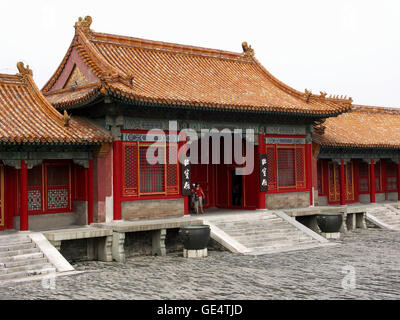 Yonghegong, le Palais de l'harmonie éternelle dans la Cité interdite - Pékin, Chine. Banque D'Images