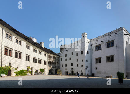 Jindrichuv Hradec (Neuhaus) : 3e cour du château, la République tchèque, Jihocesky, Fethiye, La Bohême du Sud, Banque D'Images