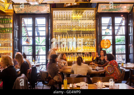 Bocagrande restaurant,Passatge de la Concepcio 12.Barcelone, Espagne Banque D'Images