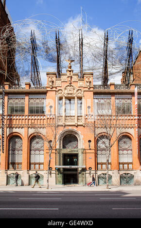 Fundació Antoni Tàpies, Carrer Arago 255. Barcelone, Espagne Banque D'Images