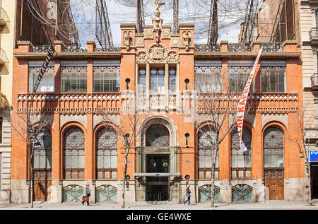 Fundació Antoni Tàpies, Carrer Arago 255. Barcelone, Espagne Banque D'Images