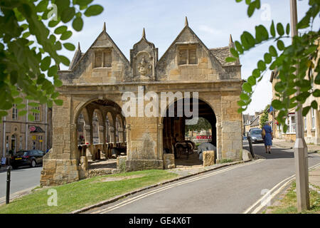 En pierre de Cotswold market hall tetbury érigé en 1627 uk cotswolds Banque D'Images