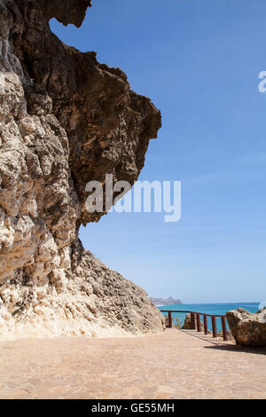 Al Mughsayl - destinations touristiques populaires dans la région de Dhofar, Oman. Banque D'Images