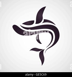 Logo vector Baleines Illustration de Vecteur