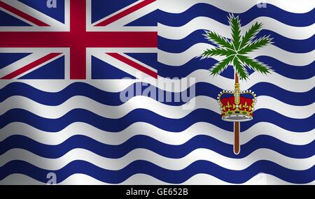 Territoire britannique de l'océan Indien d'un drapeau Illustration de Vecteur