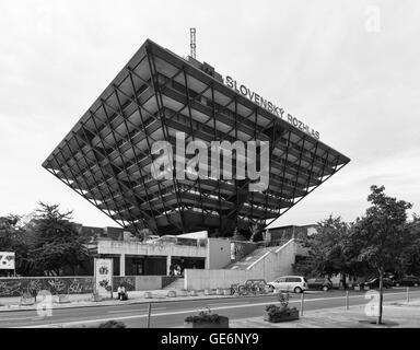 Bâtiment de la radio slovaque, Bratislava. Štefan Svetko architectes et Barnabáš Ďurkovič Štefan, Kissling Banque D'Images