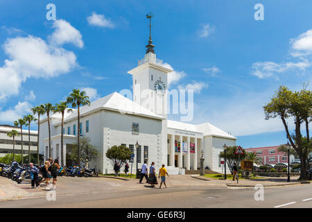 L'Hôtel de ville et centre des arts, la rue de l'Église, Hamilton Bermudes Bermudes contient la National Gallery et le Bermuda Society of Arts Banque D'Images