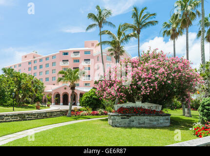 Le Hamilton Princess Hotel and Beach Club (1883), un hôtel de luxe Fairmont situé à Hamilton, Bermudes Banque D'Images