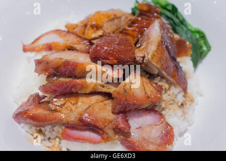 Rôti de porc bbq chinois et de canard Banque D'Images