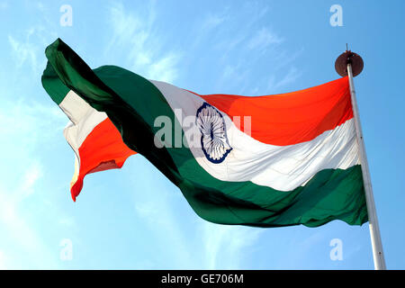 Drapeau national indien - le drapeau tricolore, jour de l'indépendance 15 Août 1947 Banque D'Images