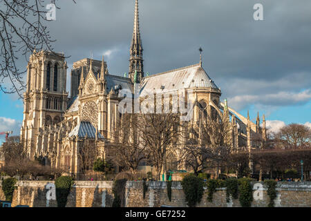 La Cathédrale Notre Dame de Paris Banque D'Images