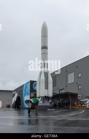 BERLIN, ALLEMAGNE - 01 juin 2016 : modèle de véhicule de lancement Ariane 6 (A64). Pavillon de l'espace. ILA Berlin Air Show Exhibition 2016 Banque D'Images