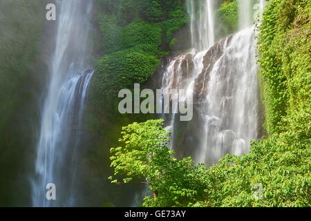 Bali, Indonésie - Cascade de Sekumpul Banque D'Images