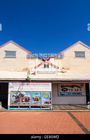 Détail de l'historique des Jardins Photo Soleil cinéma en plein air, Carnarvon Street, Broome, Kimberley, Australie occidentale Banque D'Images