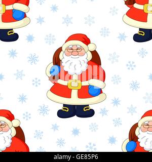 Fond transparent, le Père Noël et les flocons Illustration de Vecteur