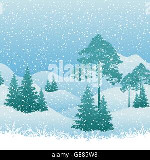 Paysage de Noël transparente Illustration de Vecteur