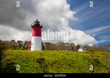 Nauset Light Phare dans Eastham, Cape Cod, le Maine, la Nouvelle Angleterre, USA Banque D'Images