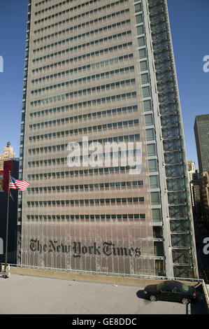 Vue de côté ouest du New York Times depuis le toit de l'immeuble du siège de l'Autorité portuaire de la gare routière du Ne Banque D'Images