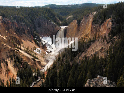 Lower Falls Yellowstone River Banque D'Images