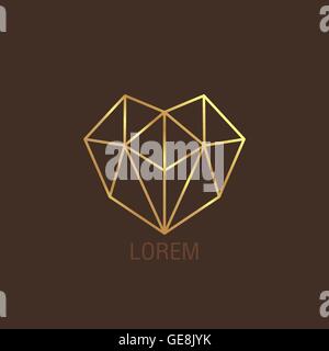 Logo coeur diamond vector Illustration de Vecteur
