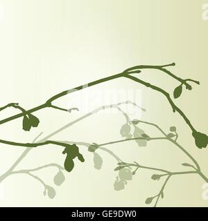 Les bourgeons vert de la direction générale de l'environnement écologie printemps vintage background vector illustration nouveau concept de démarrage Illustration de Vecteur