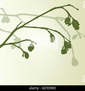 Les bourgeons vert de la direction générale de l'environnement écologie printemps vintage background vector illustration nouveau concept de démarrage Illustration de Vecteur