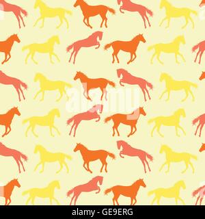 Vecteur fond papier peint Motif chevaux concept illustration Illustration de Vecteur