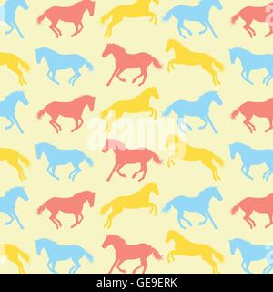 Vecteur fond papier peint Motif chevaux concept illustration Illustration de Vecteur