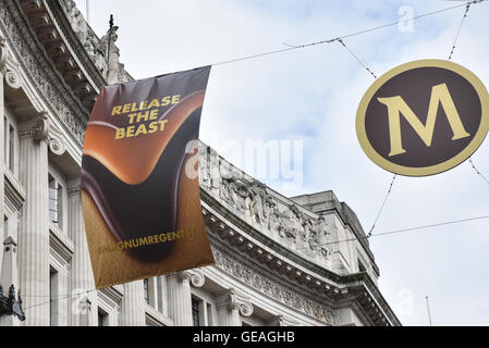 Regent Street, Londres, Royaume-Uni. 24 juillet 2016. Regent Street est fermé tous les dimanches de juillet pour l'été des rues. © Matthieu Chattle Banque D'Images