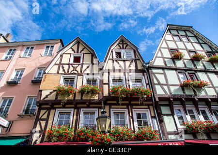 Centre historique de la vieille ville de Linz, dans la vallée du Rhin, l'Allemagne, Banque D'Images