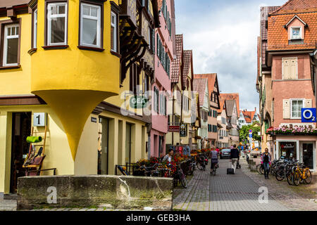 Les maisons historiques, la jonction, dans la vieille ville de Tübingen, Allemagne, Banque D'Images