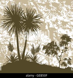 Palmiers, Plante et Abstract Background Illustration de Vecteur