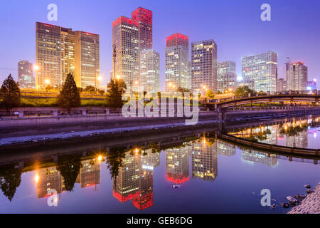 Beijing, Chine CBD sur la ville. Banque D'Images